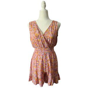 New Rewind Women's Juniors' Front Wrap Floral Romper Size XS